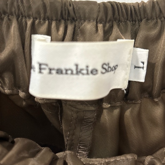 The Frankie Shop Women’s Kevin Track Pants Size Large Khaki Brown Nylon Jogger - Picture 3 of 9